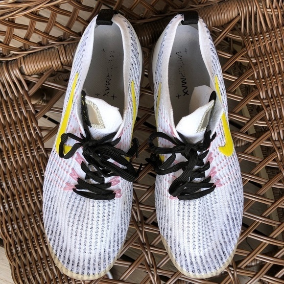 Nike Air VaporMax Flyknit 3 'White Dynamic Yellow' AJ6900-103 size 9.5 - Picture 4 of 16